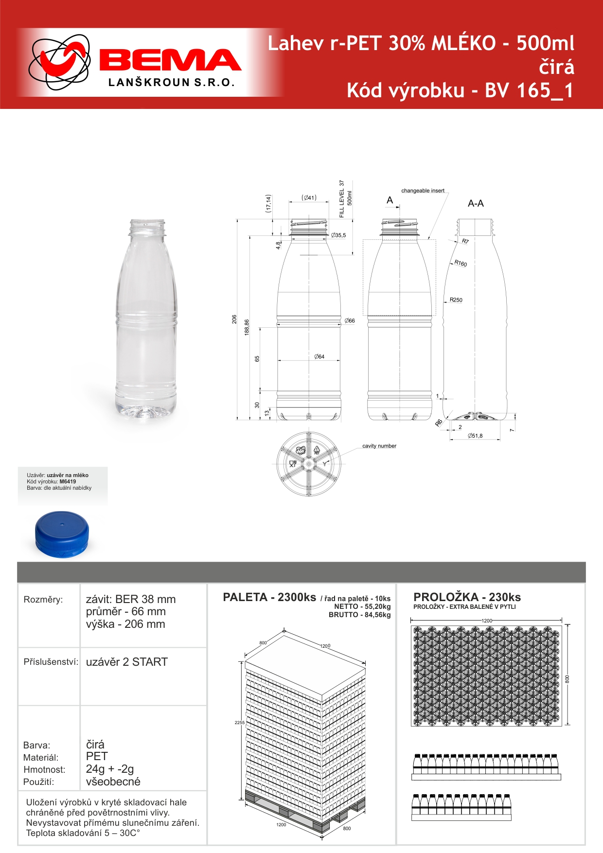PET MLEKO 500ml-CIRA BV  25-2-2025